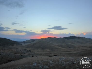 Zachód słońca w górach obok Lukomiru.