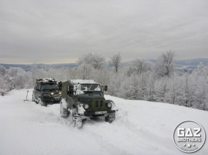 Gaz 69, Nissan Patrol, ukraina, zima